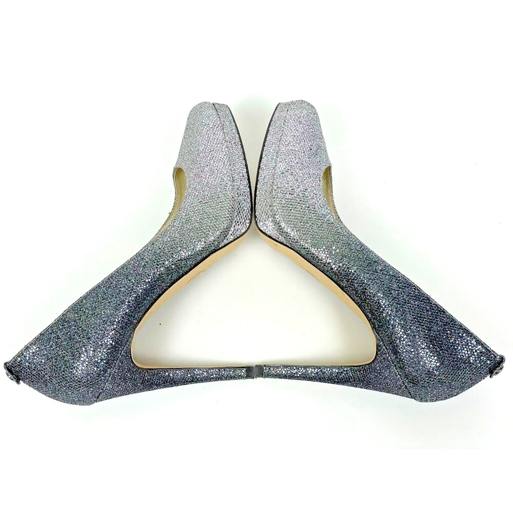 MICHAEL KORS Georgia Ombre Silver Gray Glitter High Heels Pumps Women's Size 7.5 - Picture 7 of 9